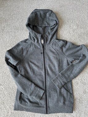 lululemon athletica Heather Gray Hooded Zip Jacket